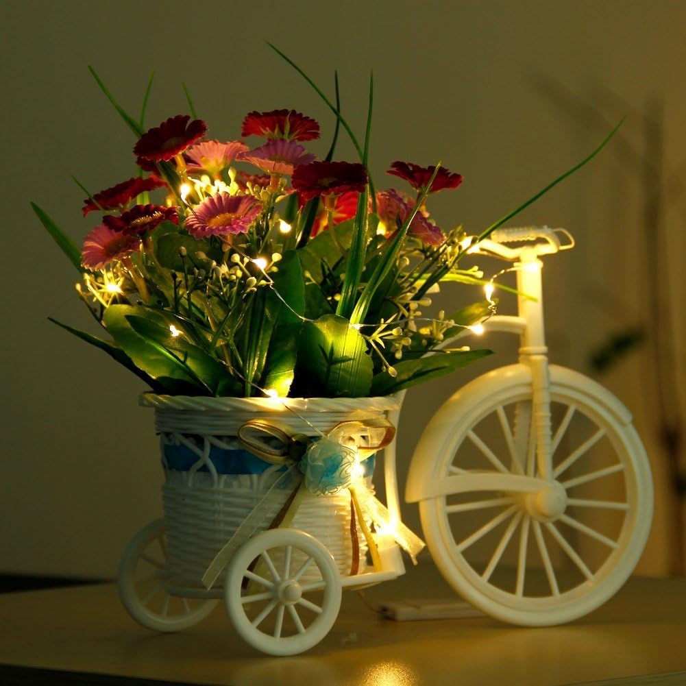 CYLAPEX Pack of 48 Warm White Fairy Lights String Battery Operated Fairy Lights, 3.3ft 20 LEDs Firefly Lights Silver Coated Copper Wire Lights for DIY Decor Christmas Decoration Costume