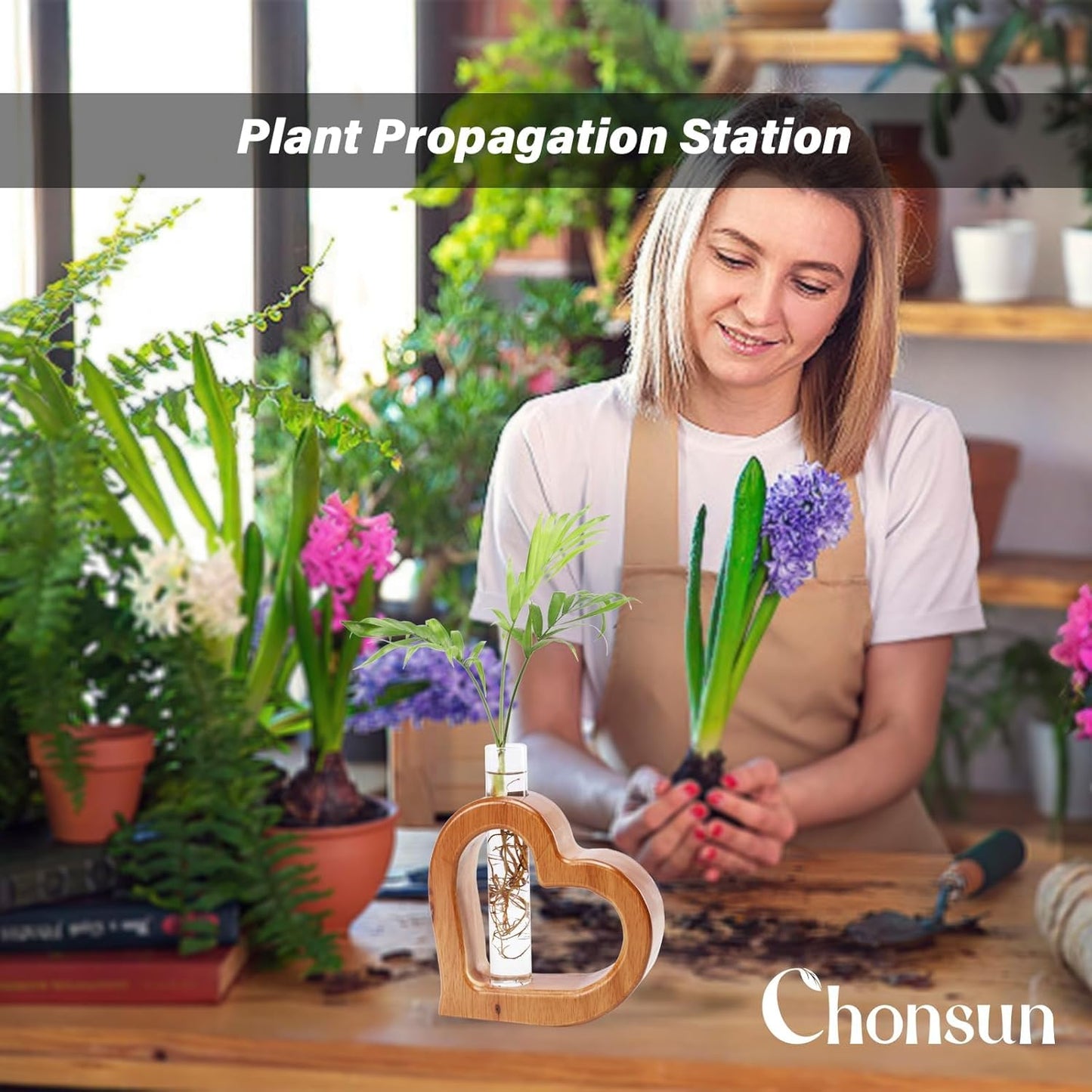 Plant Propagation Stations Plant Terrariums Wall Hanging Planters Plants Stand Indoor with Glass Test Tube Planter Wall Decor Gifts for Girl Women Mom