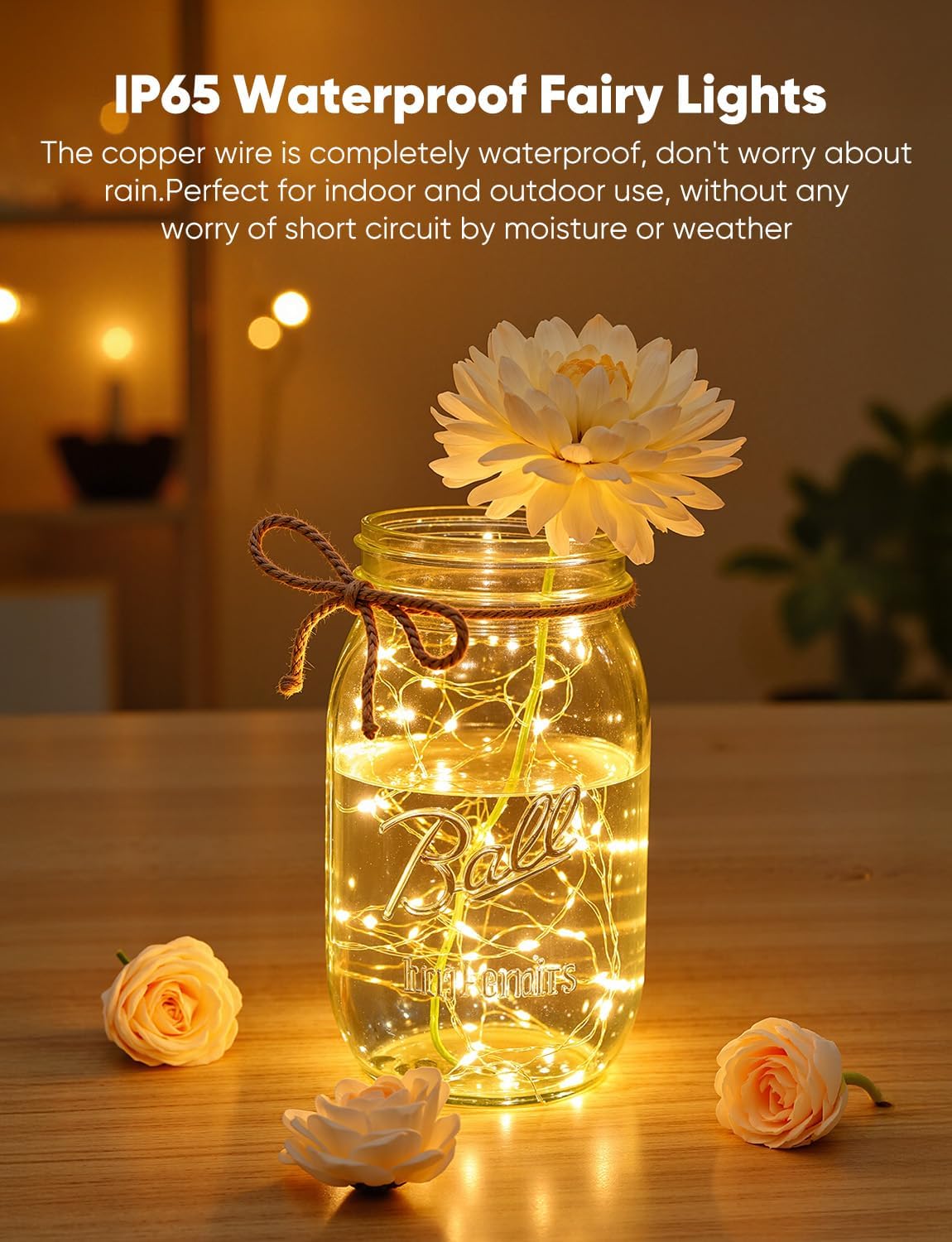 Brightown 14 Pack Warm White and White LED Fairy Lights Battery Operated String Lights, 7ft 20LED Waterproof Silver Wire String Lights, Firefly Starry Moon Lights for Mason Jars DIY Christmas Wedding