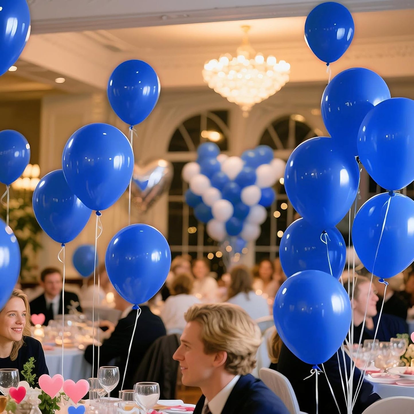 KAWKALSH Dark Blue Balloon 12 Inch, 110pcs Latex Party Balloons Helium Bright Color for Birthday Baby Shower Wedding Party Supplies Arch Garland Decoration