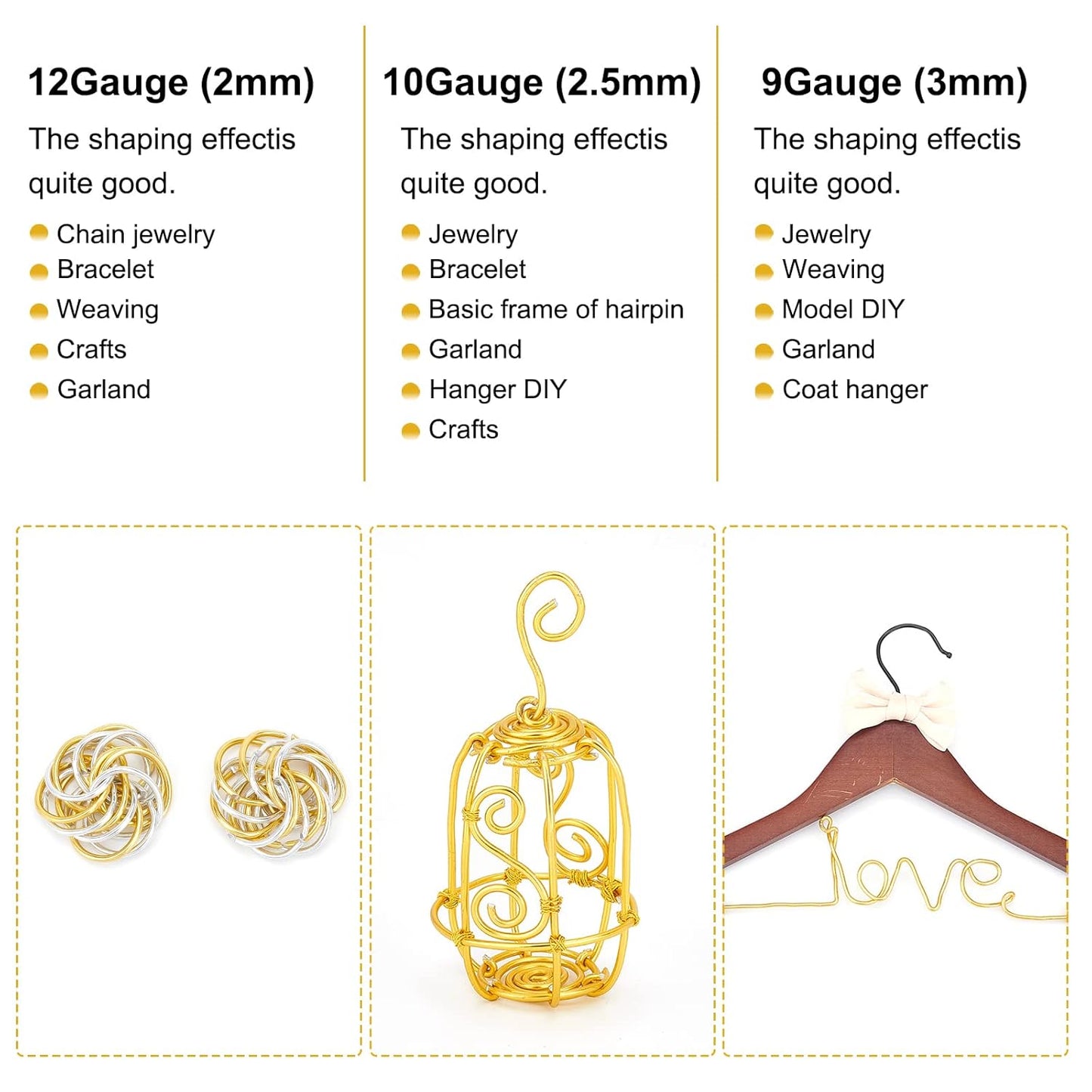 BENECREAT 22 Gauge Silver Aluminum Wire 850FT Decor Jewelry Craft Wire Beading Floral Aluminum Craft Wire for Gem Wrapping, Model Jewelry Making