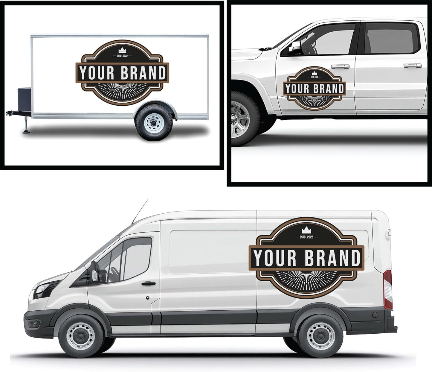 Large Custom Vinyl Decals – Full Color Personalized Sticker Decals Printing | Custom Business Logo Stickers for Windows, Stores, Walls, Doors, Cars, Trucks, Windshield, & More