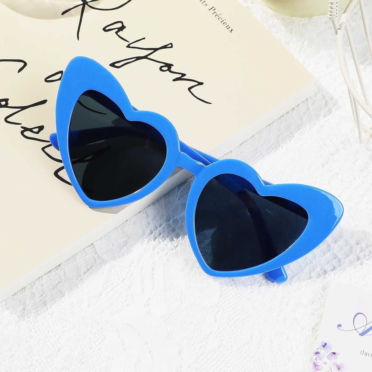 YOGFIT Heart Sunglasses for Women Fashion Classic Love Eye Protection Sunglasses Vintage Cute Heart Sunglasses
