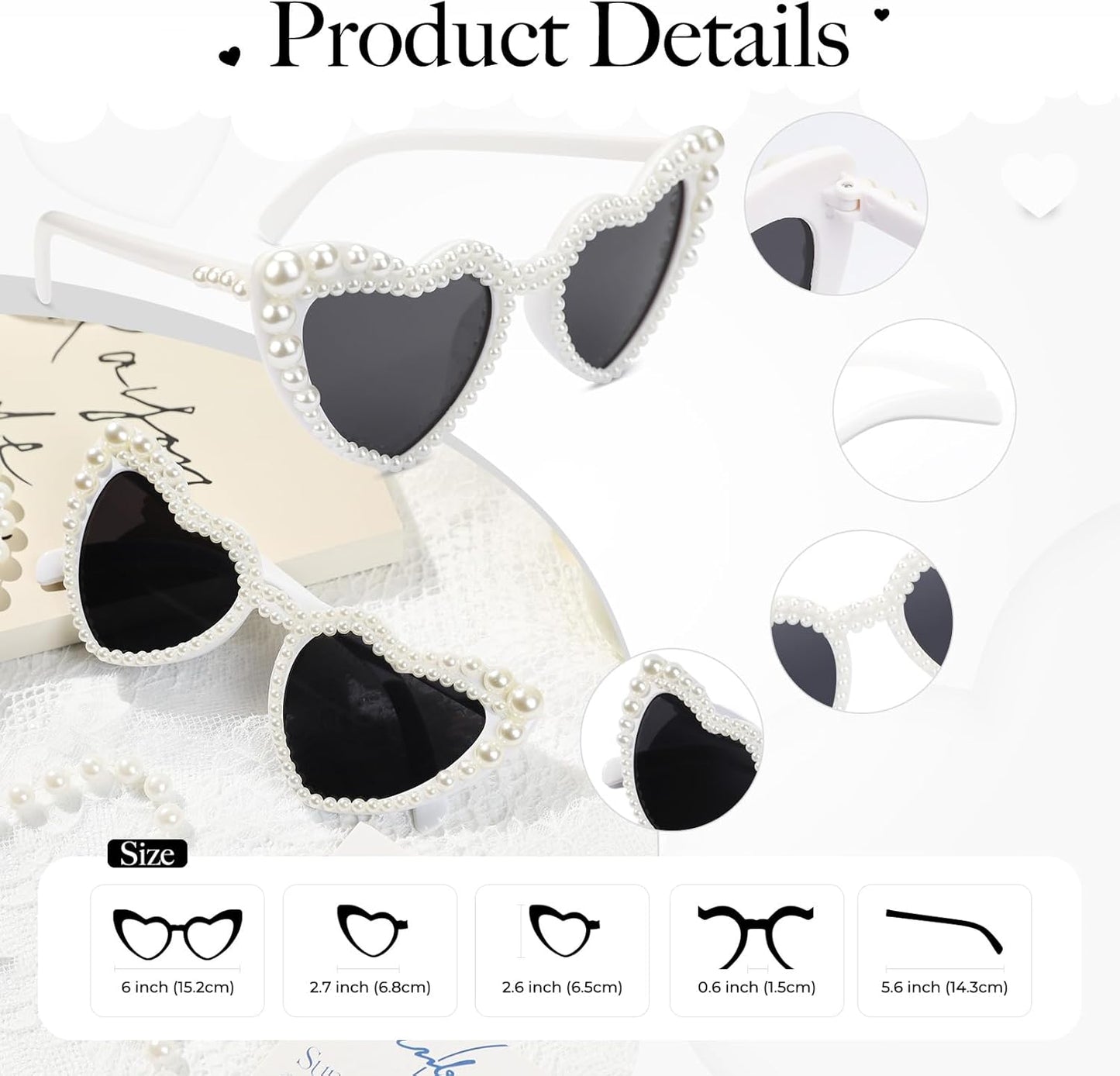 YOGFIT Heart Sunglasses for Women Fashion Classic Love Eye Protection Sunglasses Vintage Cute Heart Sunglasses