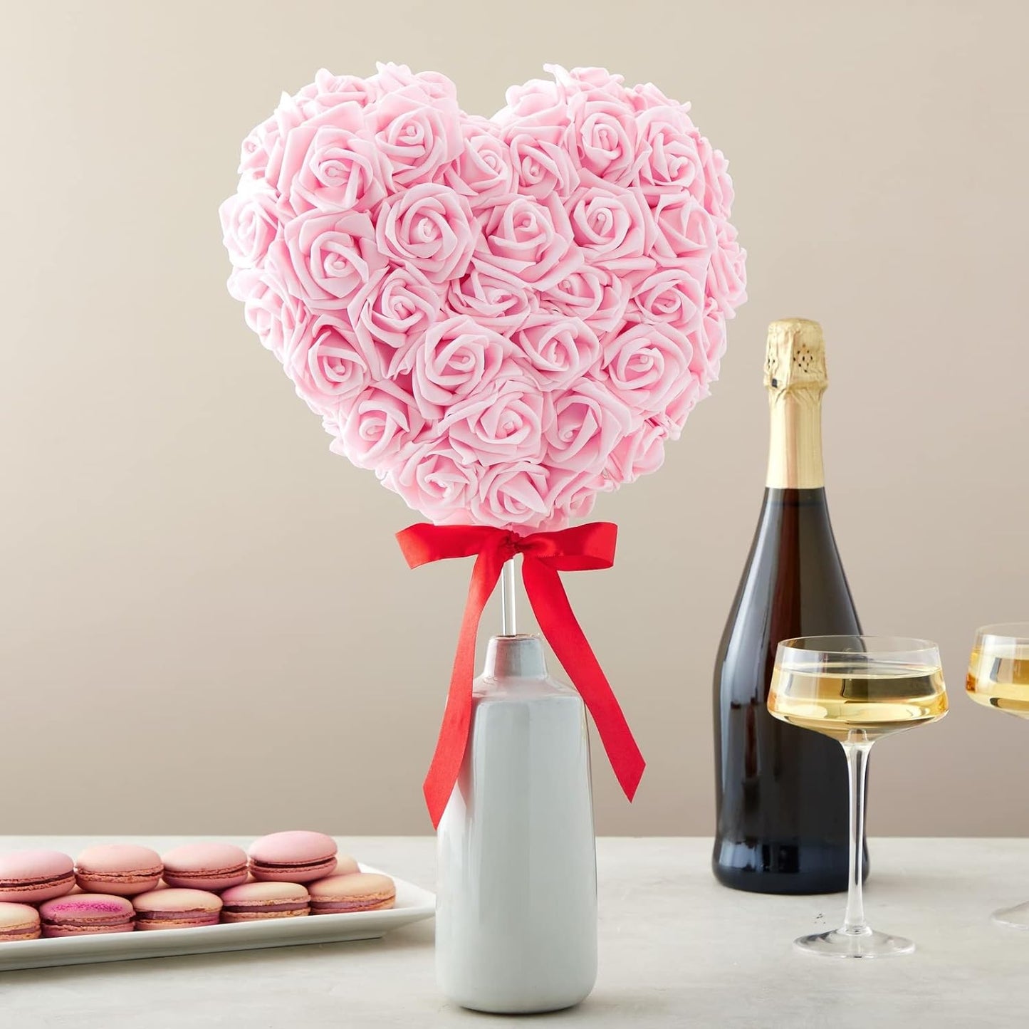 Juvale Wedding Decor Artificial Flowers Carnation Heads - Faux Flowers for Vase, Centerpiece Table Decorations, Wedding Centerpieces & Bridal Bouquet & - Bulk 100 Pack, 3-Inch Diameter, Light Pink