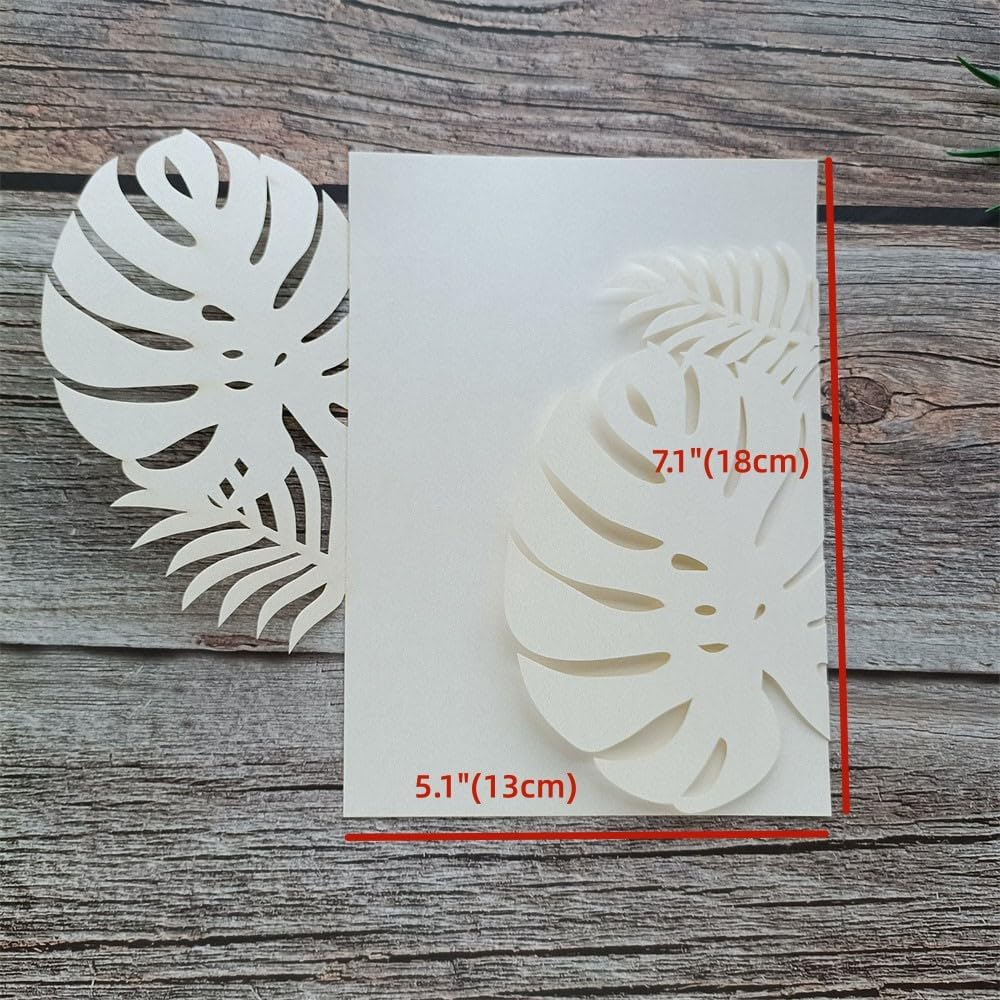 MillaSaw 20pcs Palm Wedding Invitations Cards with Envelopes, for Wedding Bridal Shower Quinceañera Engagement Birthday Invites, Pearl Ivory (ivory)