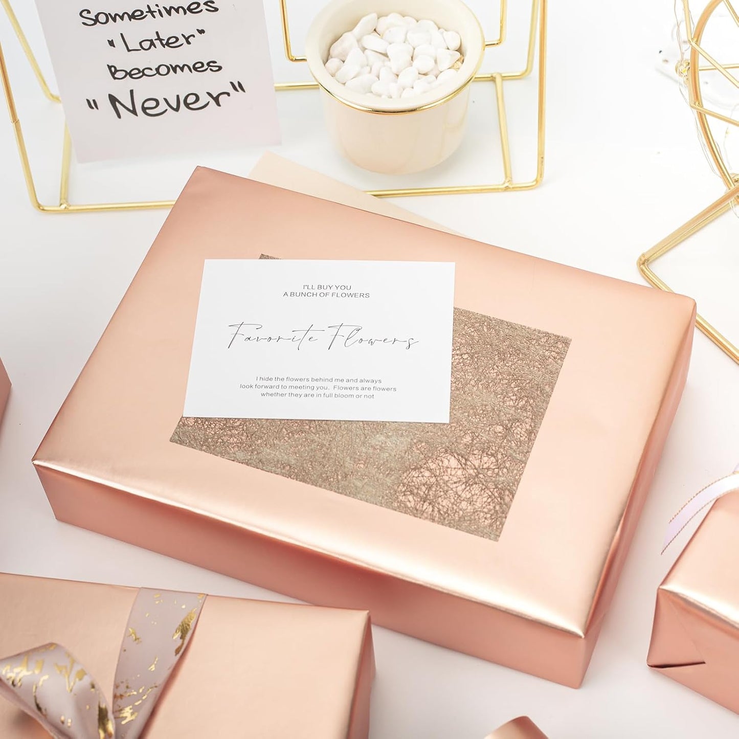 Garbendy Gift Wrapping Paper Roll-Solid Color Pearly-Lustre Paper,Perfect for Wedding, Valentine's Day,Birthday, Christmas,Baby Shower, Party - 17 Inch X 33 Feet