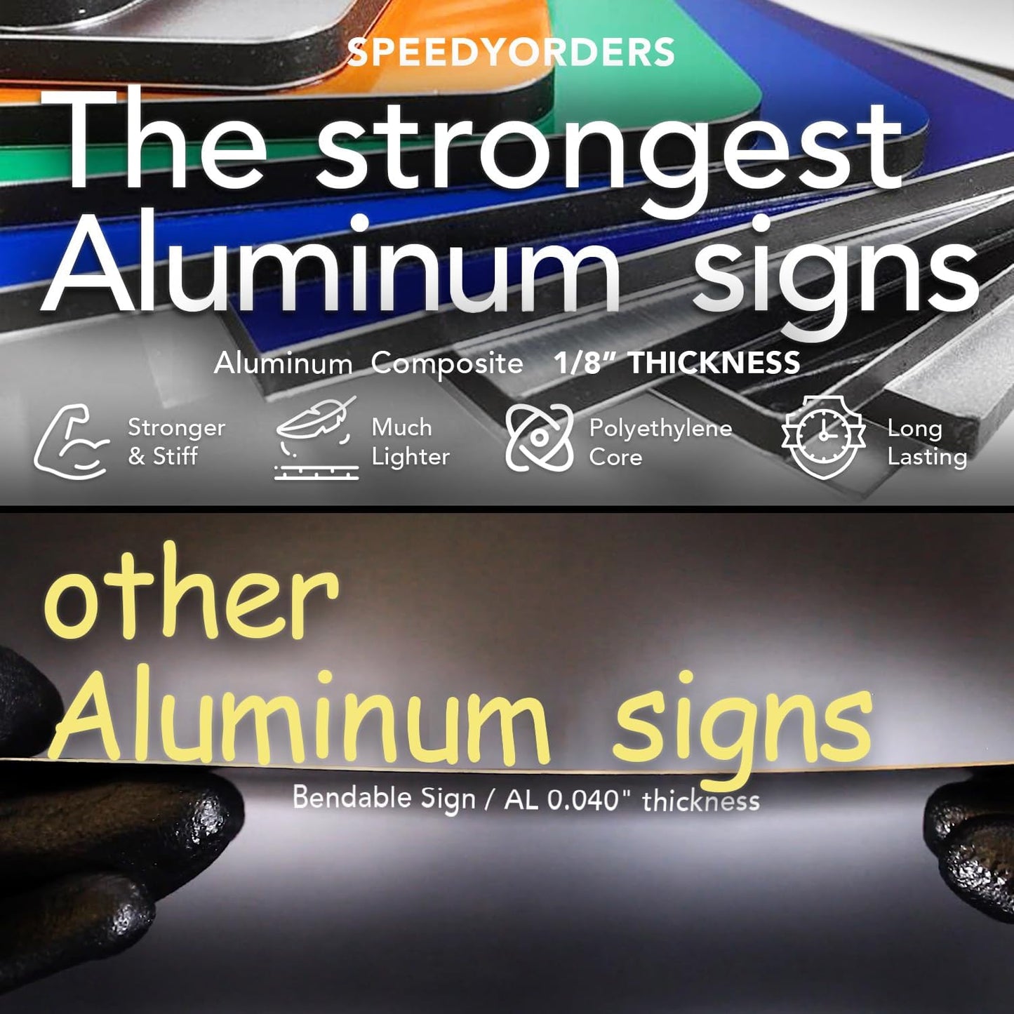 Custom Outdoor Metal Sign, Personalized Aluminum Safety and Business Signs, Waterproof (Picture, 36x24 In) - White Aluminum