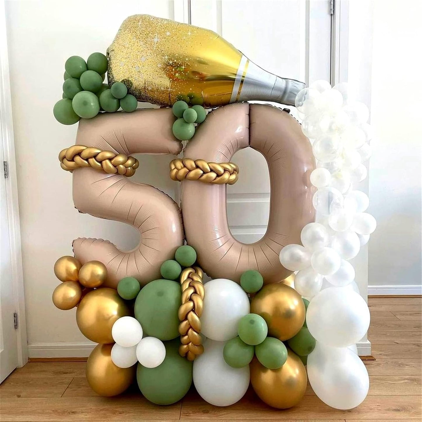 Nude 0 Balloons, 40 Inch Large Tan Foil Number Balloons Set 0-9, Self Inflating Digital 0 Helium Balloon for Boys Girls Men Women 10th 100th Age Birthday Anniversary Party Decorations Supplies