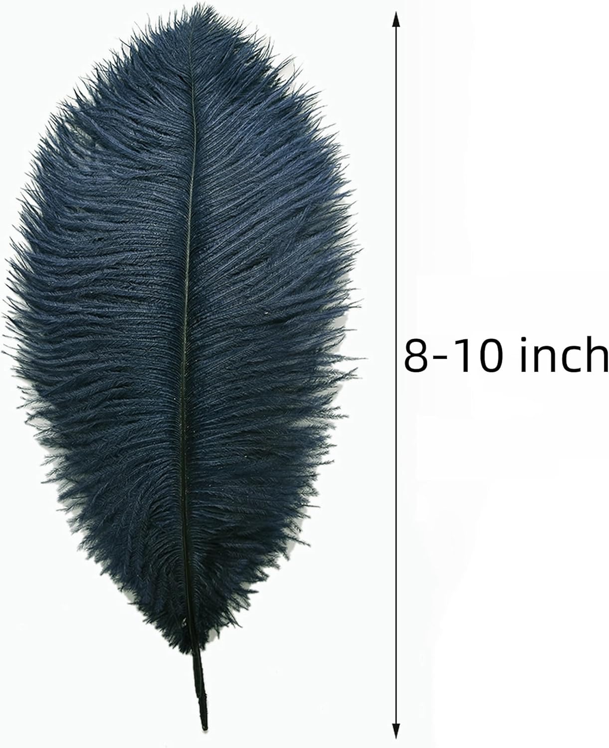 Ballinger Navy Blue Ostrich Feathers Plumes - 24pcs 8-10inch Craft Feathers for Wedding Party Centerpieces Halloween Decorations