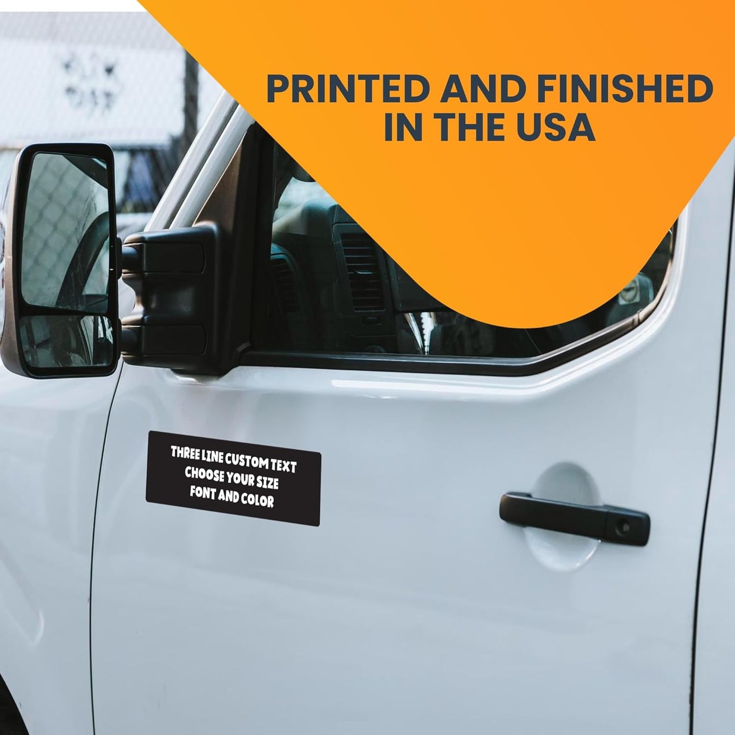 Magnet Me Up Line Custom Text Customizable Magnet Decal, Design Your Own Personalized Car Magnet, 3x10 Inch, for Business, Advertising, Gift, Choose Your Text, Font and Color, Crafted in USA