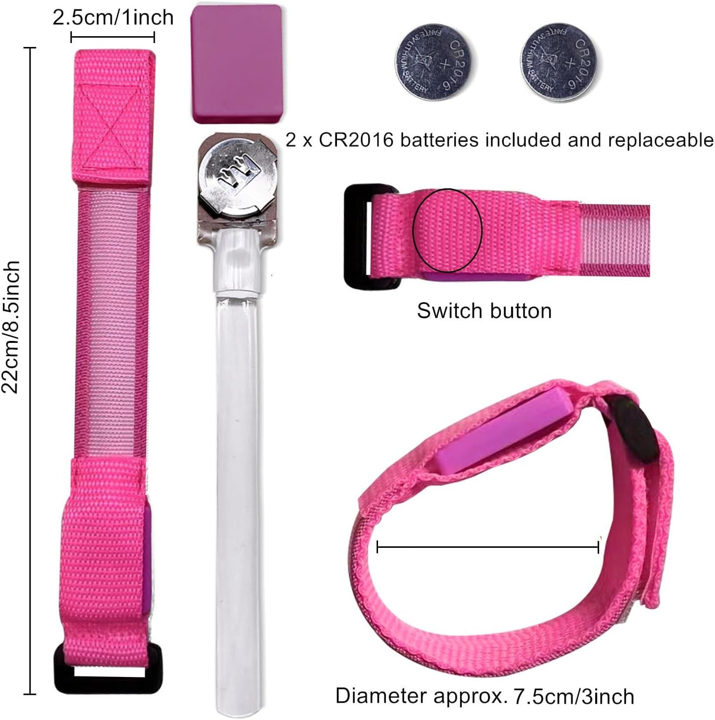 M.best 8pcs LED Light Up Bracelets Glow Flashing Wristbands Glow in The Dark Party Supplies for Wedding, Raves, Concert, Camping,Sporting Events, Party