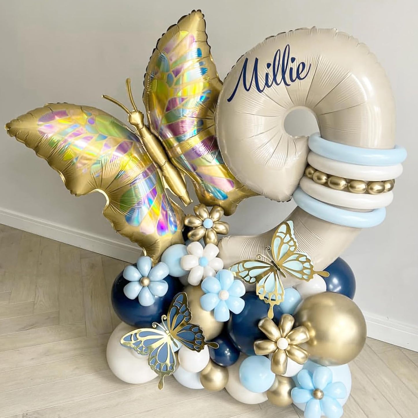 40 Inch Beige Numbers 9 Balloons, Large Self Inflating Cream White Digital 9 Helium Balloons, Giant Foil Mylar Number 9 Balloons for Women Men Girls Boys 9th Birthday Party Anniversary Decorations