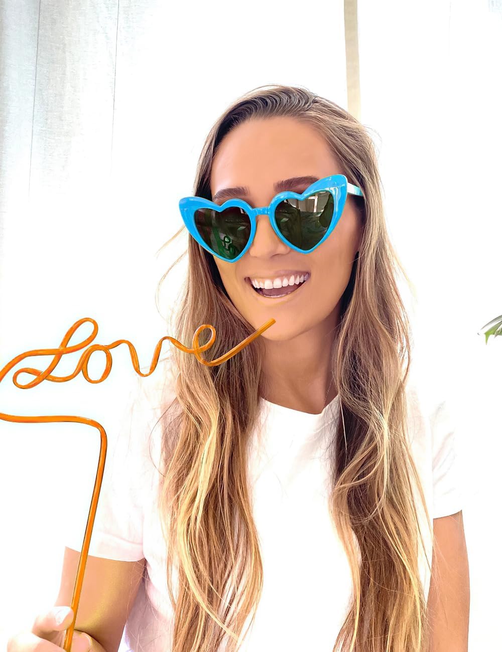 8 Pack Heart Sunglasses Vintage Cat Eye Heart Glasses Retro Bachelorette Bride Sunglasses Bulk for Women