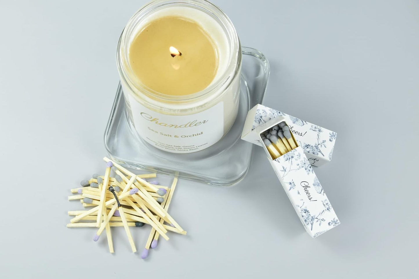 Custom Matchboxes - Set of 10 - Personalized - 2" Inch Long - Colorful Matchsticks - Weddings – Wedding Favor - Matchboxes, Custom Matchbox (2" Matchsticks, Wedding Design #6)