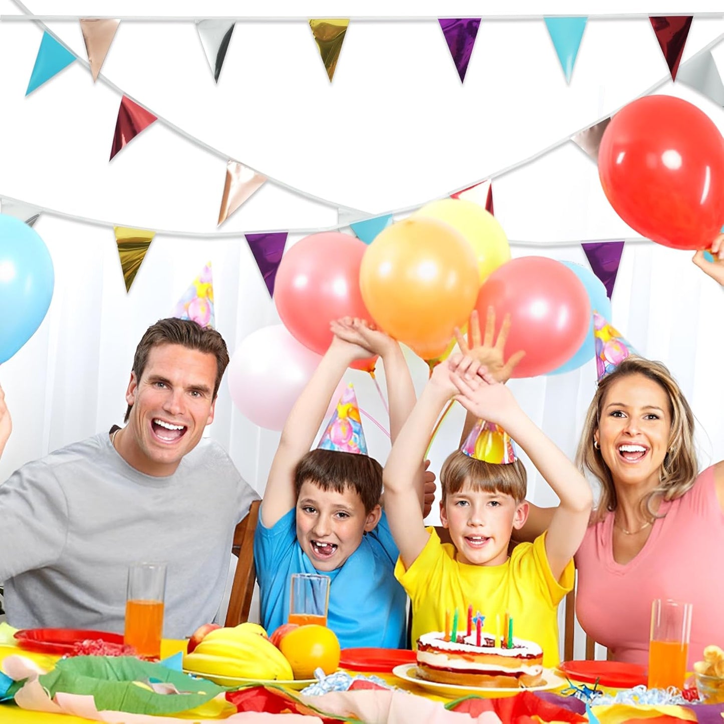 GREATRIL 48 Flags Decorative Pennant Banner, Party Decoration (Colorful)