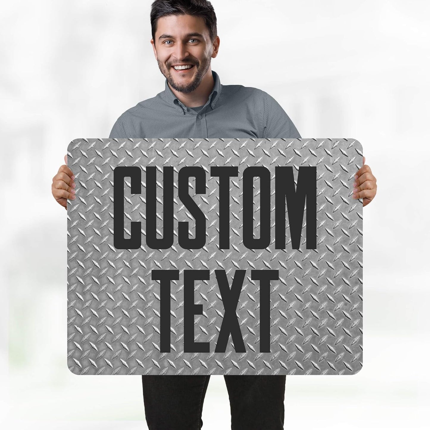 Custom Sign, Custom Street Sign, 11 Font Colors, 13 Font Styles, 4 Hole Options, 22 Sizes, 24x30 Inches, Rust Free DiBound, Fade Resistant, Made in USA by My Sign Center (Diamond Metal)