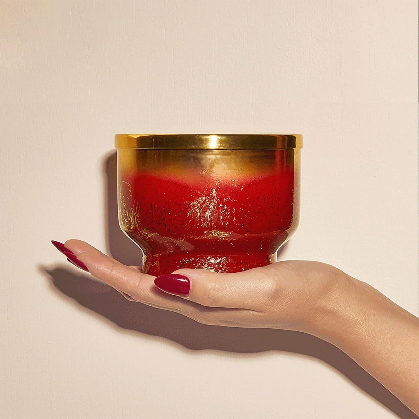 Capri Blue Glimmer Jar Candles - Luxury Holiday Scented Candles for Home - Long Lasting Soy Wax Blend - Scented Holiday & Home Decor - Apple Cider Social Inverted Jar (10 oz)