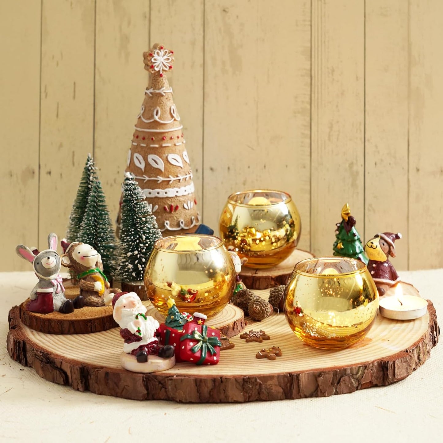 Homemory 36 Pcs Gold Votive Candle Holders, Round Mercury Glass Candle Holder, Tealight Candle Holders for Table Centerpieces, Baby Shower,Anniversary, Wedding, Home Decor, Halloween, Christmas