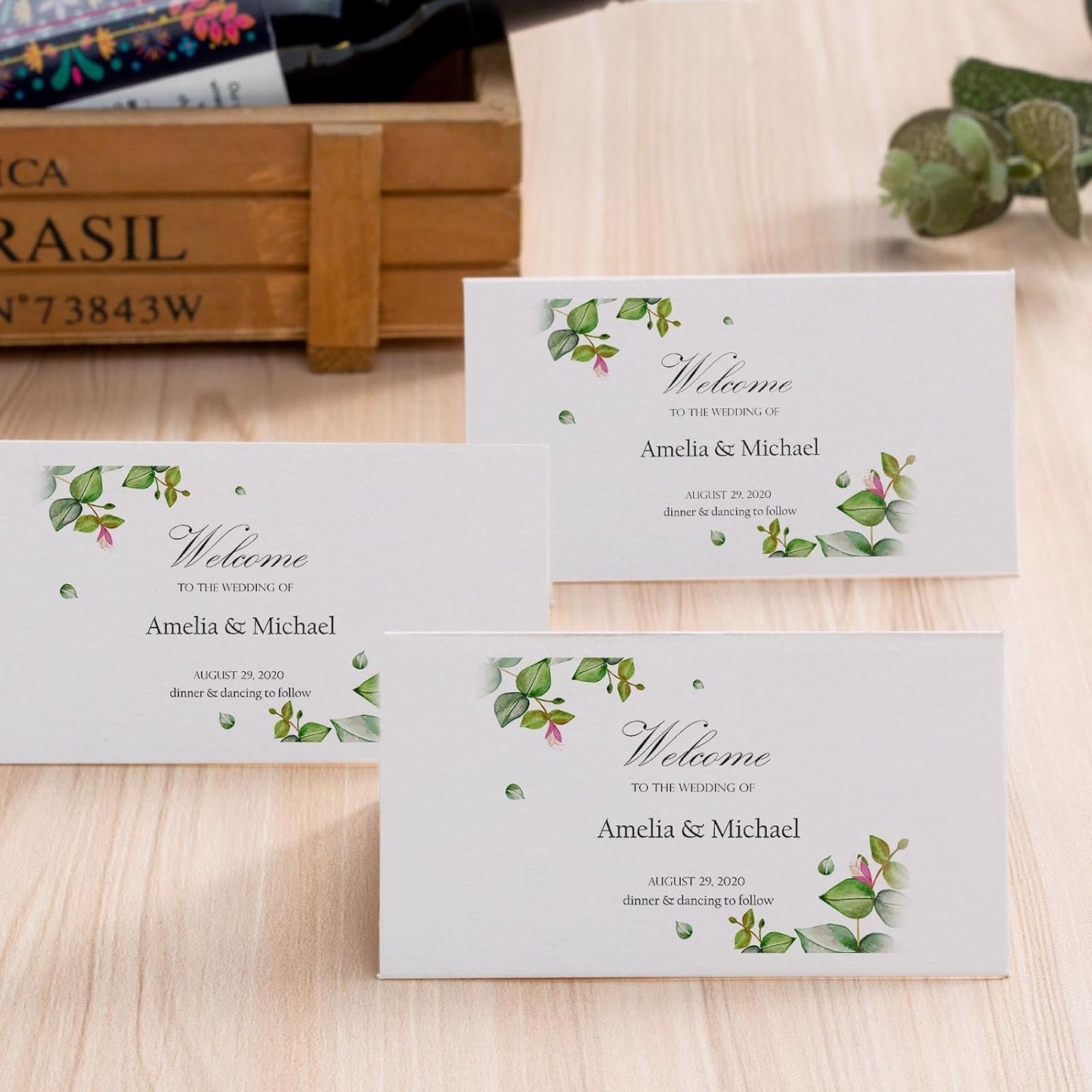 120 Pcs Premium Place Cards, 2x3.5in Small Tent Cards, Blank Fillable Banquet Seat Cards, Name Cards, Escort Cards, Table Cards, Wedding Place Cards for Wedding, Table, Dinner Parties