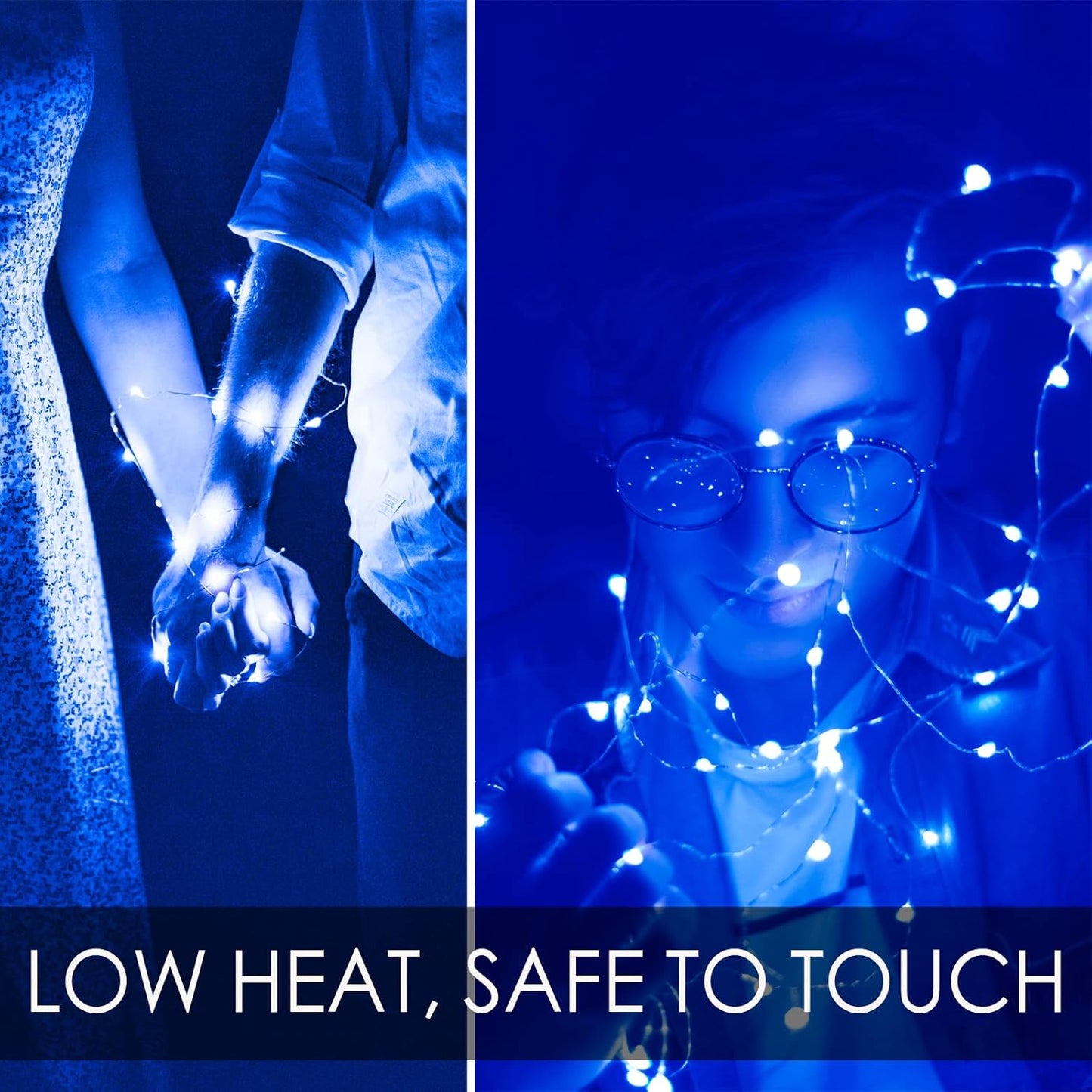 Twinkle Fairy Lights Battery Powered 3 Modes with Timer Firefly Lights 20 LED on 7.2feet Silvery Copper Wire for DIY Wedding Party Christmas Halloween Centerpiece Decorations 15 Pack (Blue)