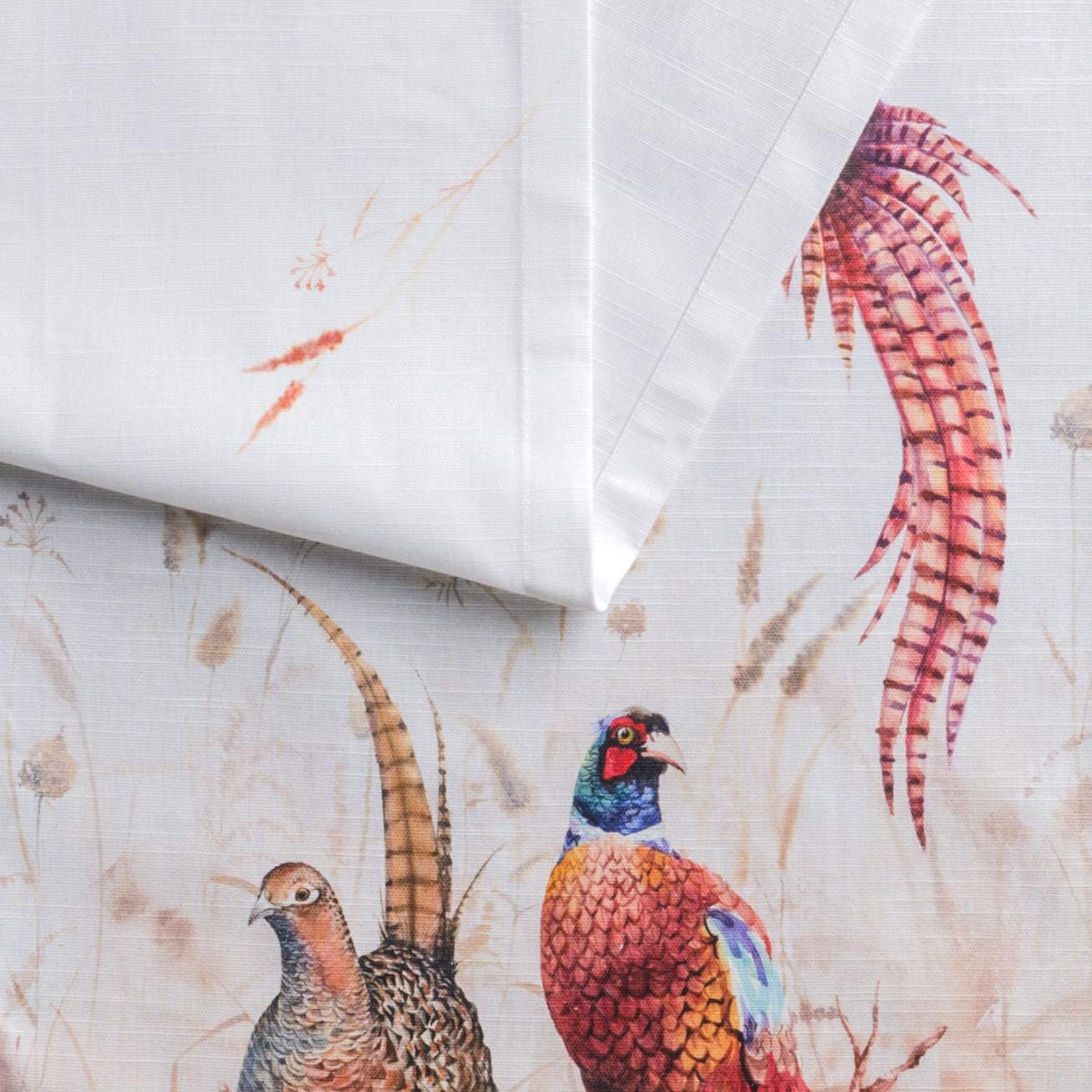 Maison d' Hermine Table Runner 100% Cotton Single Layer Table Runners 90 inches Long for Thanksgiving Christmas Decorations Home Kitchen Dining Party Wedding (Faisan D'Automne, 14.5" x 90")