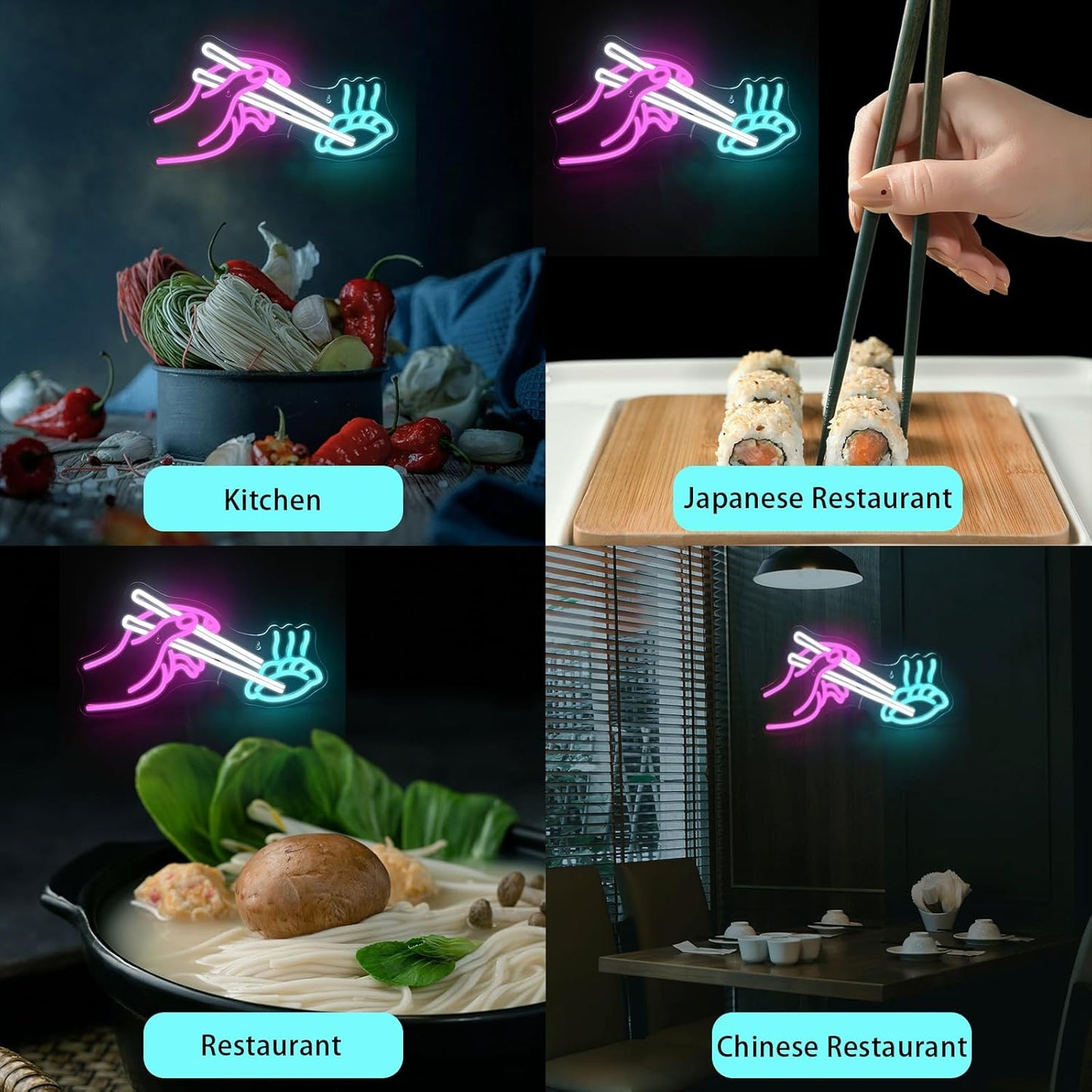 Dumplings Neon Sign Chinese Restaurant Led Neon Lights for Wall Decor Light Up Signs for Japanese Restaurant Dumpling Shop House kitchen Club Cooking Classroom Dinning Room Birthday Party Decorations Gifts