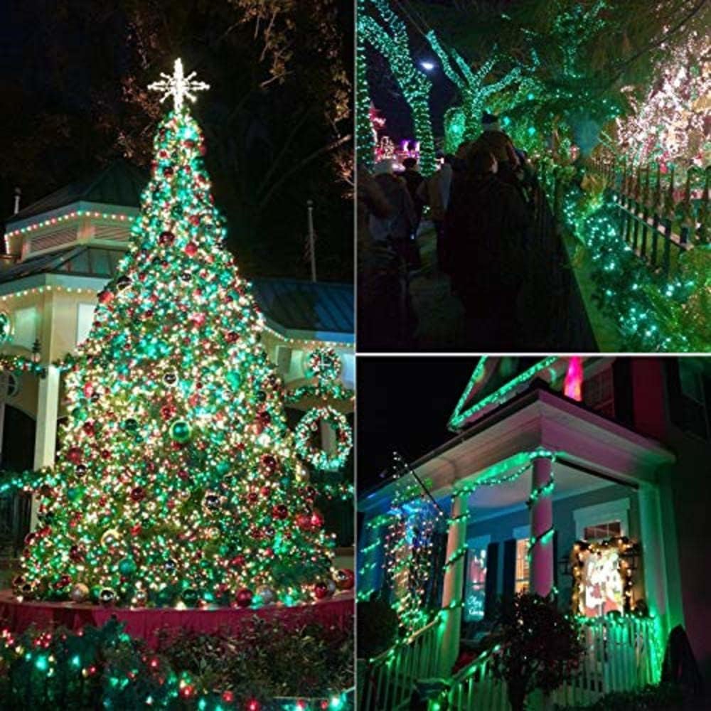 66Ft 200 LED Fairy Lights Plug in, Waterproof with Remote Outdoor 8 Modes Christmas Lights Bedroom Decor, Twinkle Light with Timer for Bedroom St. Patrick's Day Easter Christmas Decorations (Green)