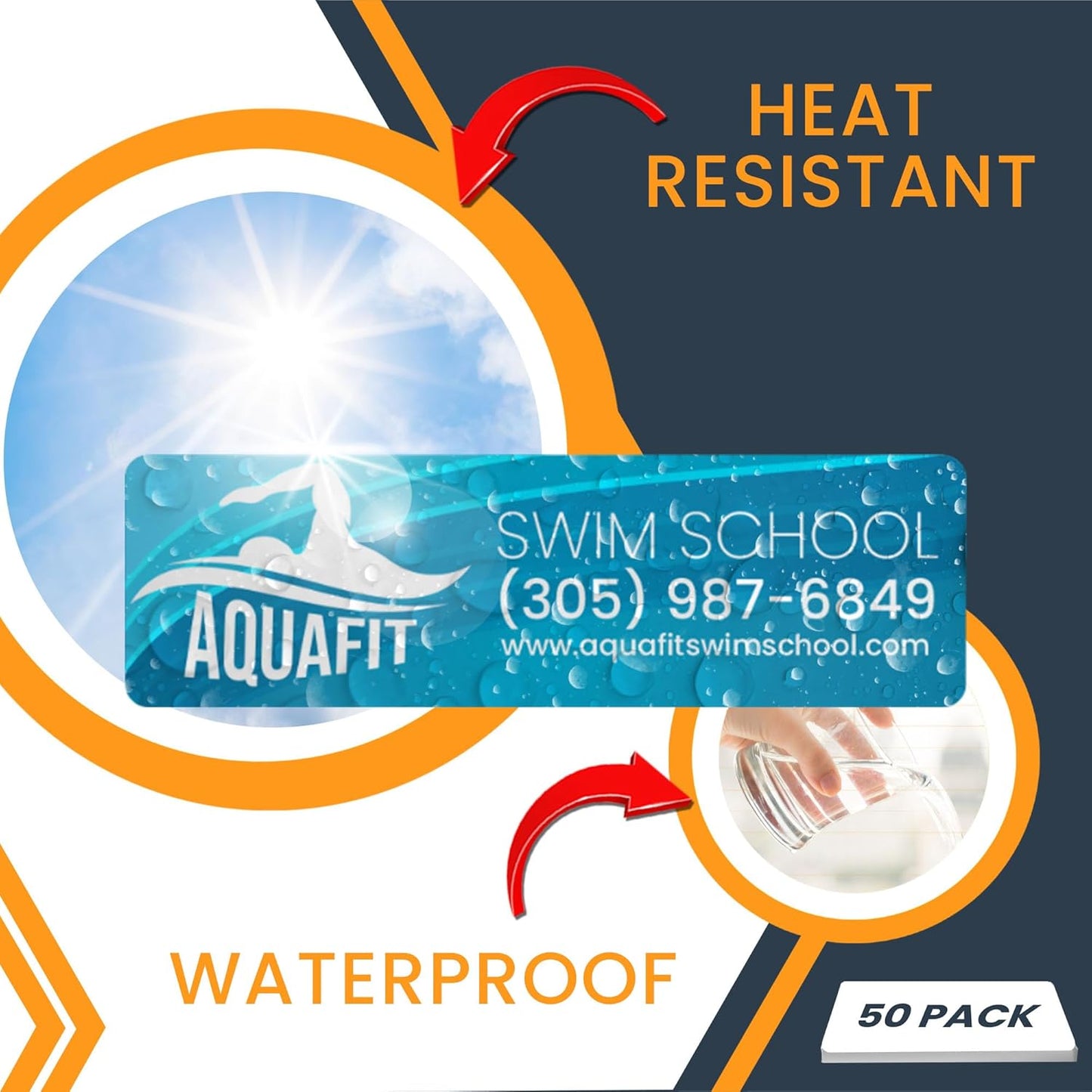 Magnet Me Up Custom 10x3 Inch Rectangle Magnet, 50 Pack, Customizable for Businesses, Personal Use, Choose Your Text, Upload Image, Magnetic Vinyl for Car and Any Magnetic Surface, Crafted in USA