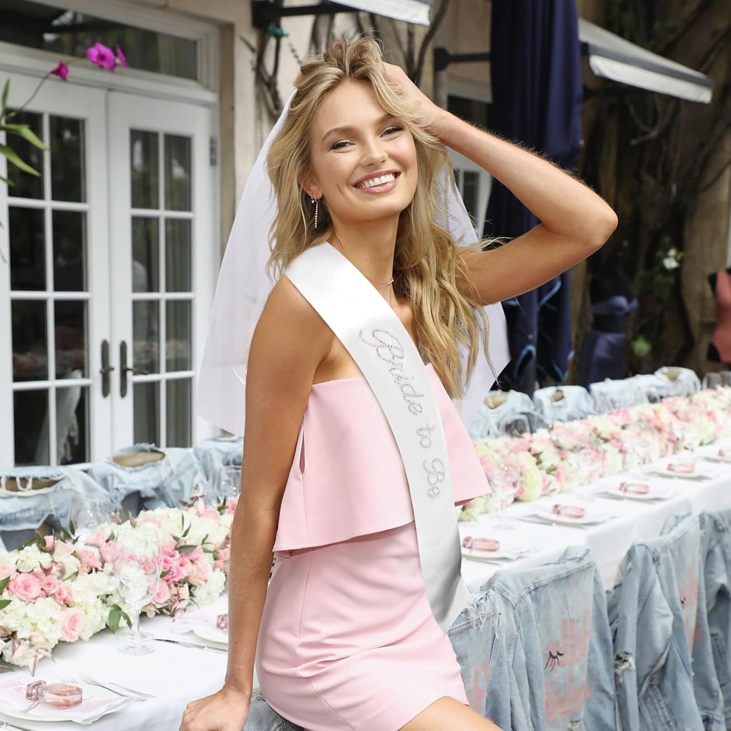 Canitor Veil Set Bachelorette Party Favors Accessories Bridal Shower Favors Gifts For Bride