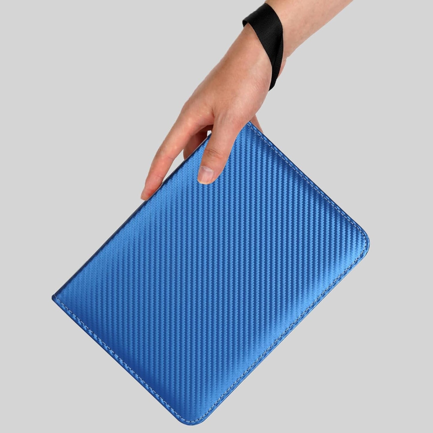 4 Pocket Card Binder, Premium Zip Trading Card Binder, 400 Double Sided Pocket PU Card Collection Binder, Collector Card Album, Card Folder for MTG, TCG, Sports Cards, Game Cards (Blue)