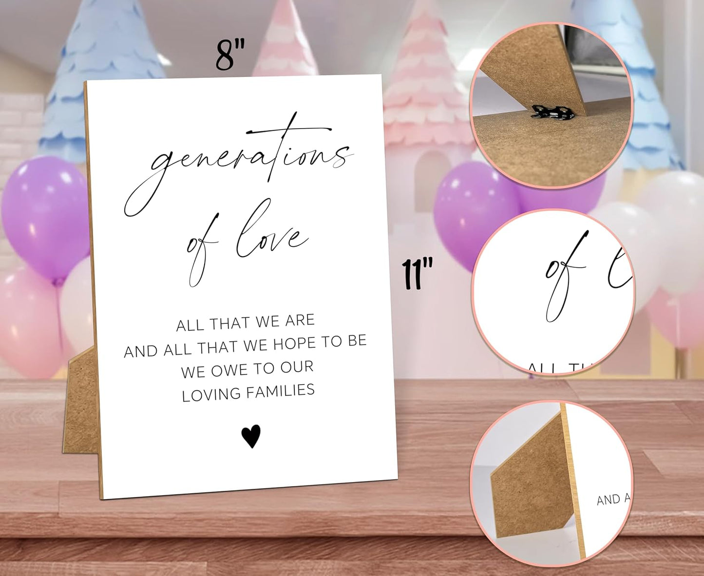 Wedding Signs for Reception, 8x11 White Minimalist Style Love Signs for Wedding, Memorial Table Sign for Wedding, Wedding Shower Decor, Wedding Table Decor, Wedding Reception Decor-15