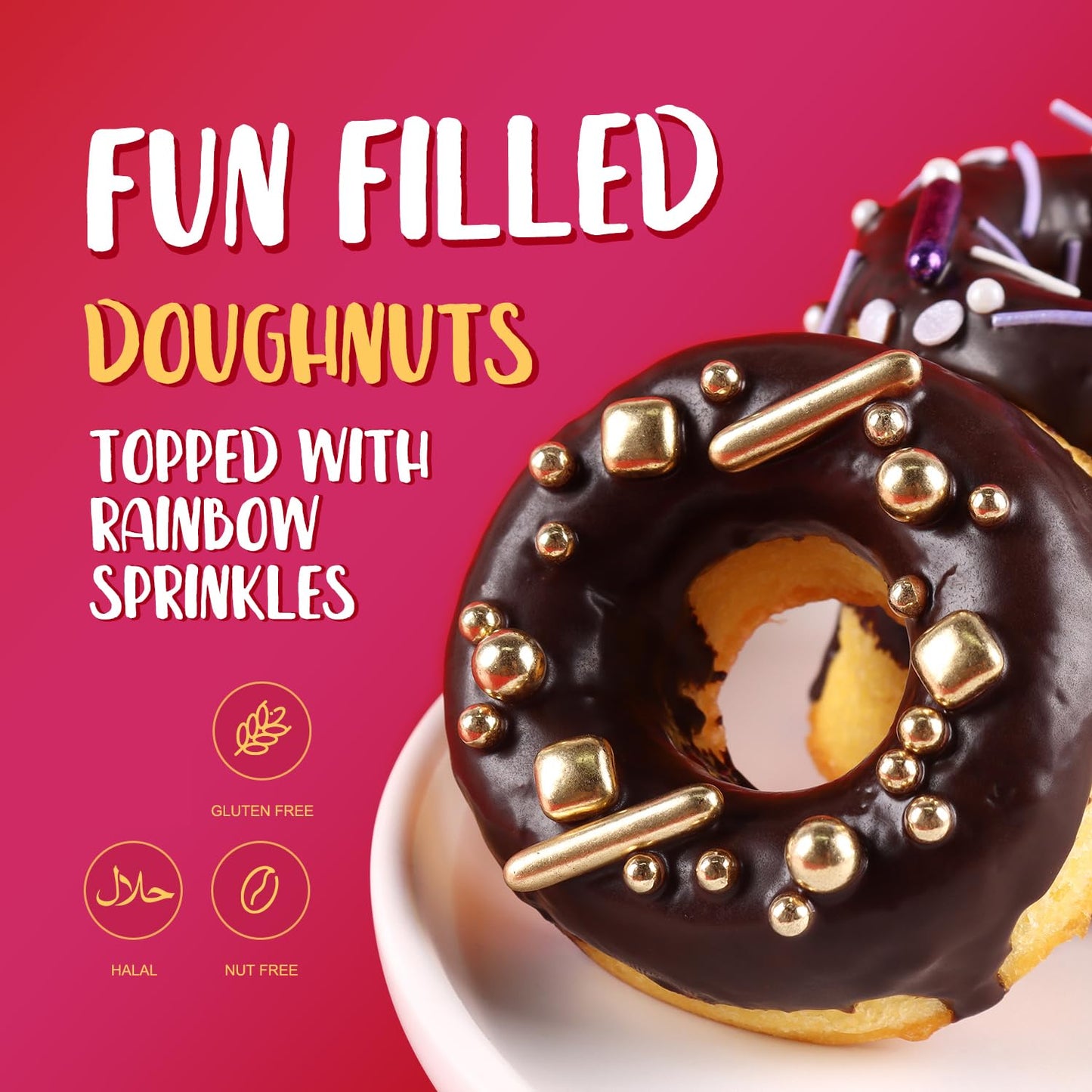 Gold Sprinkles for Cake Decorating, Gold Pearl Sugar Cupcake, Cookies, Ice Cream Toppings, 7 Ounces Cake Decorationss Baking, Perfect for Wedding Shower, New Year’S Eve