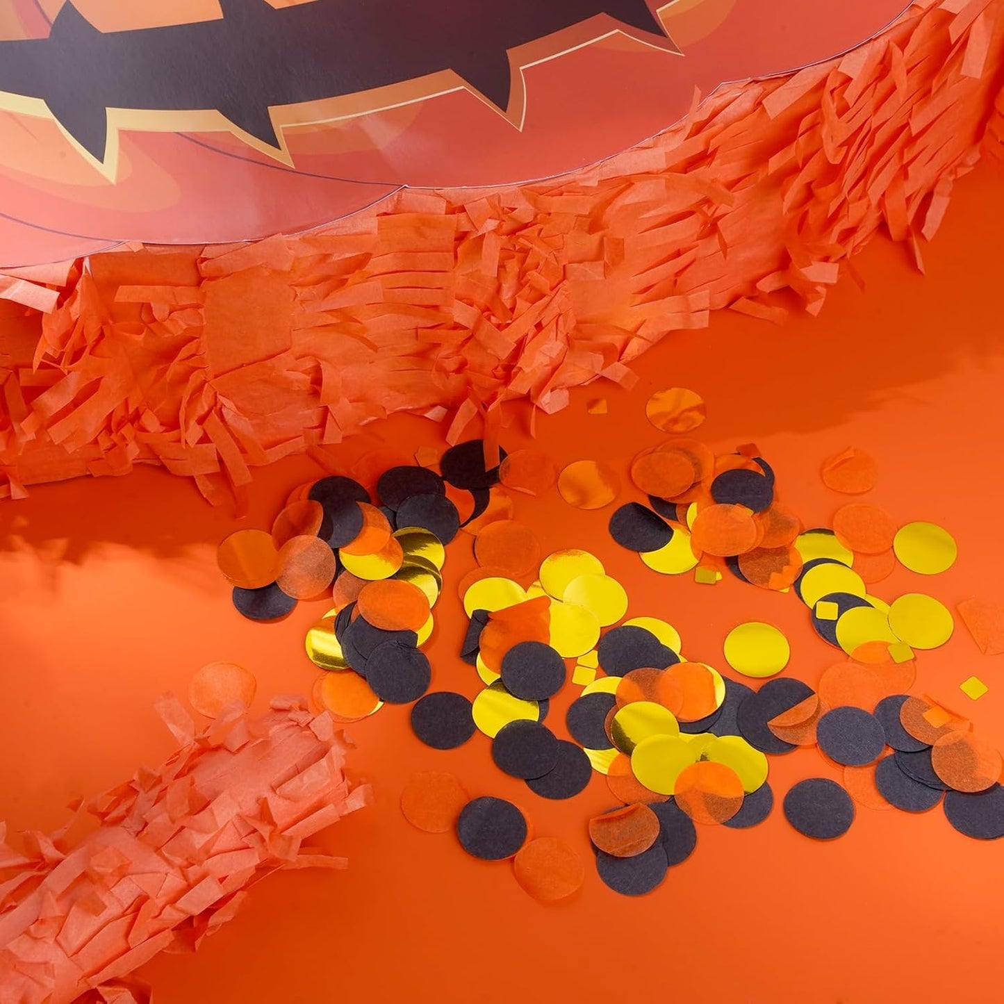 Halloween Pumpkin Pinata, 17"x13"x3.7" Halloween Party Decorations Fun Piñata, Pumpkin Pinata with Stick for Photo Prop, October Birthday, Funny and Spooky