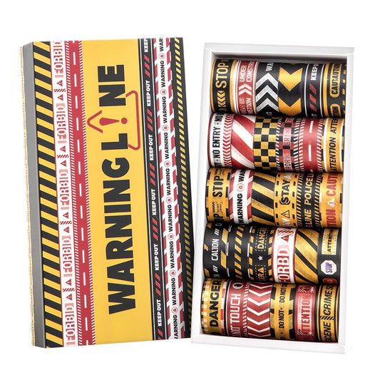 30 Rolls Warning line Theme Washi Tape Set, Writable Decorative Tapes for Scrapbooking, Bible Journaling, Bullet Journaling, 0.6"x79" per Roll