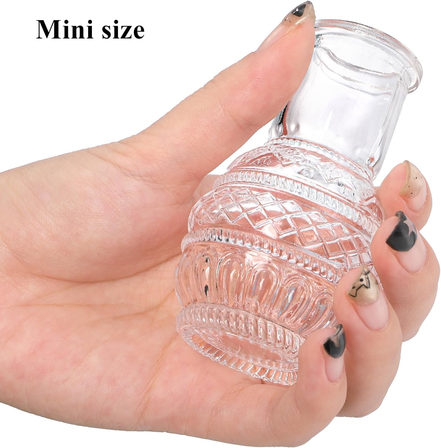 Tebery 20 Pack Glass Bud Vases, Clear Small Flower Vase for Centerpieces, Vintage Mini Glass Vase Set Bulk for Table Wedding Home Party Decoration