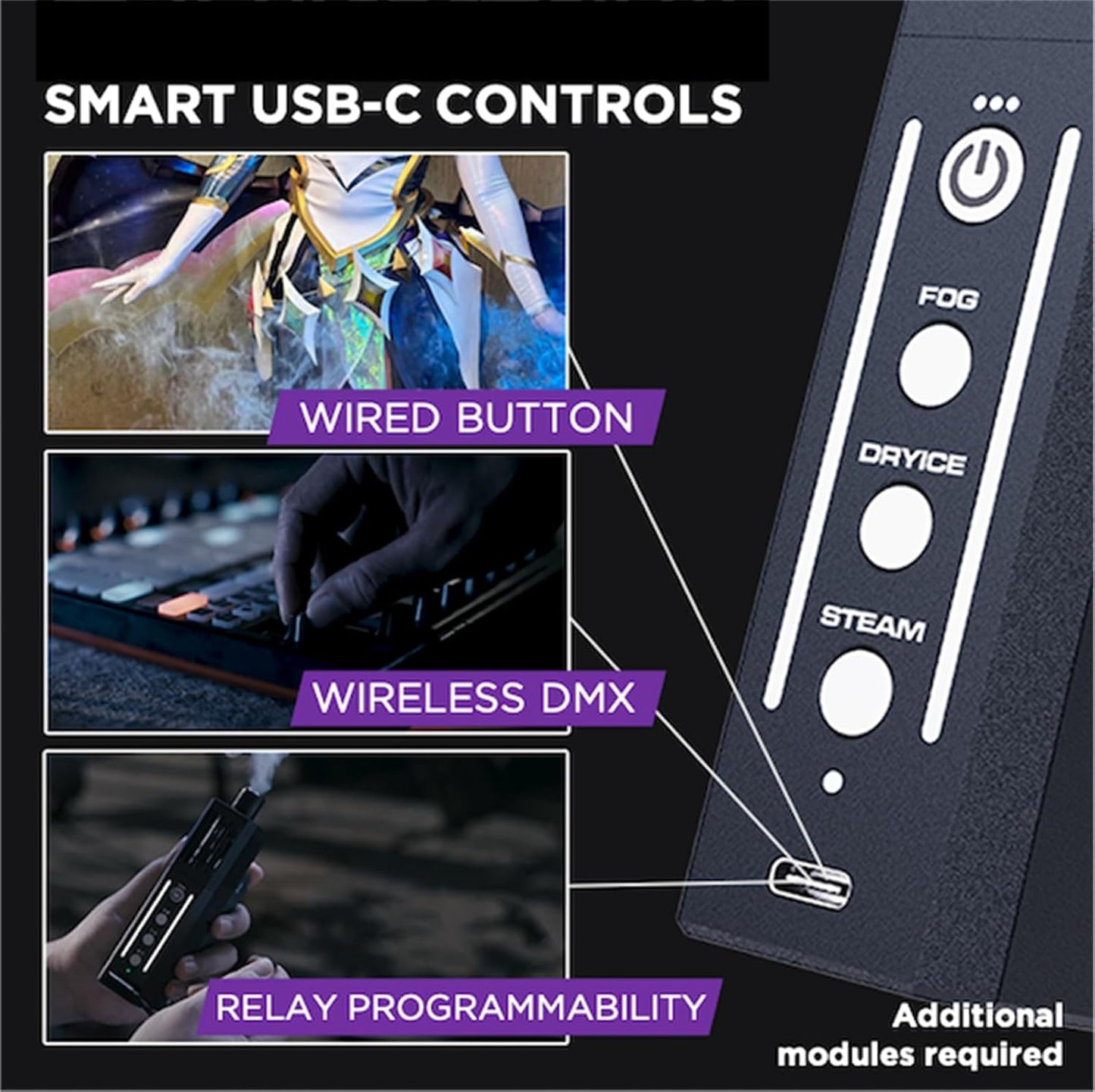 PMI SmokeNINJA PRO KIT - Portable Fog Machine with Bluetooth, 3rd Gen Haze Nozzle for Cinematic & Studio Use - Perfect for Cinematography, Photography, and Events(PRO KIT)