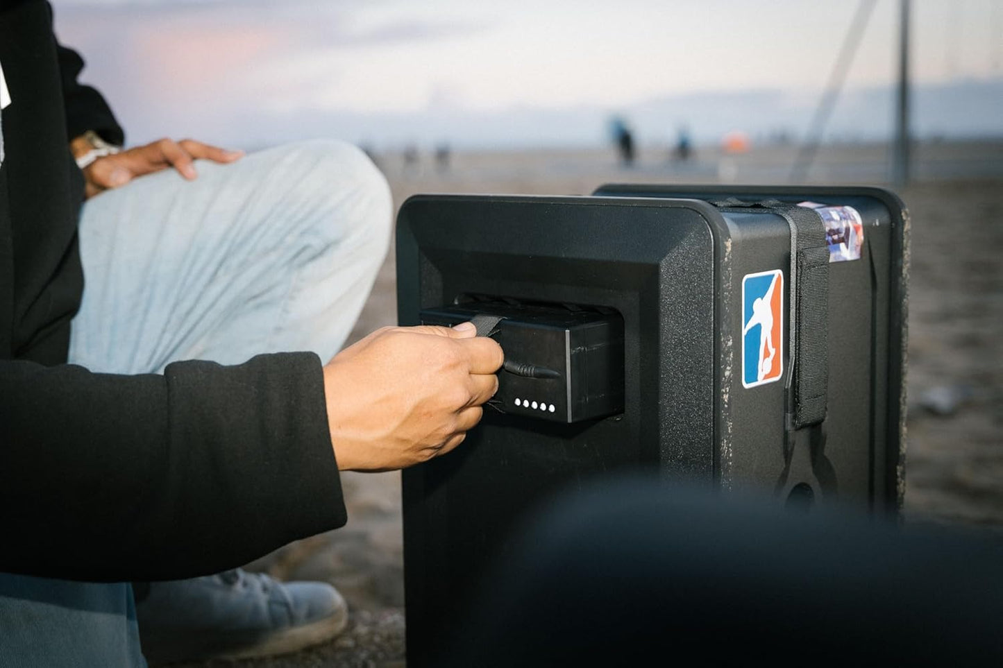 SOUNDBOKS Go - Portable Bluetooth Speaker - USB-C Charging Battery - Compact Performance Speaker for On The Go - Splash and Shockproof - 40 Hours Battery Life - 121 dB (Black)