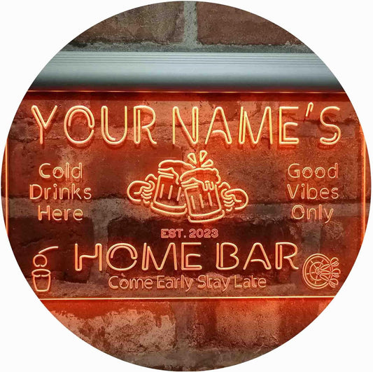 ADVPRO Personalized Your Name Custom Home Bar Beer Established Year Single Color LED Neon Sign 24 x 16 Inches st4s64-p11-tm-o