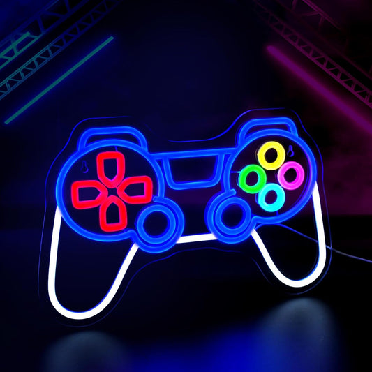 Game Neon Signs for Wall Decor Gaming Controller LED Neon Sign for Game Room Neon Light Sign for Wall Decor Birthday Party USB Powered Gamer Gifts for Teens Boys