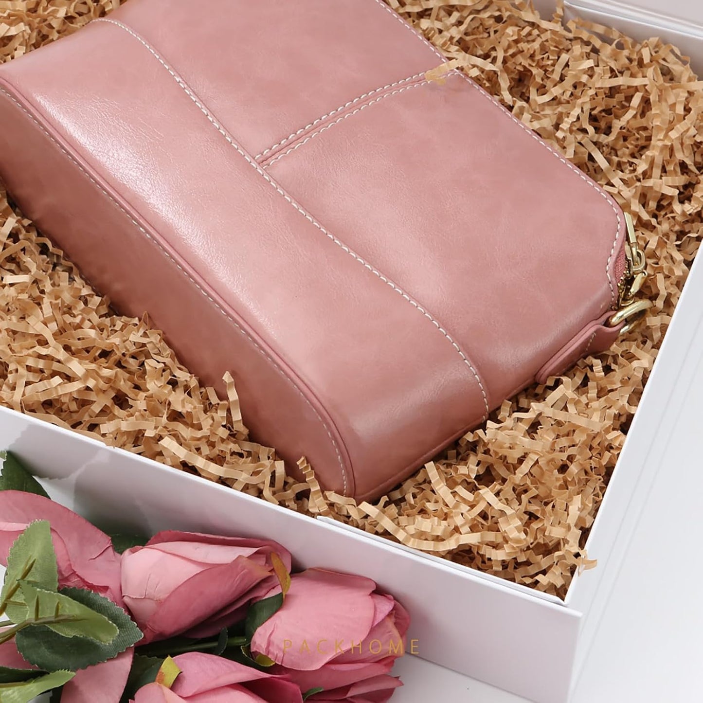 PACKHOME Large Gift Box 13.5x10x3.5 Inches, Sturdy Shirt Box with Magnetic Lid for Multiple Occasions (Glossy White)