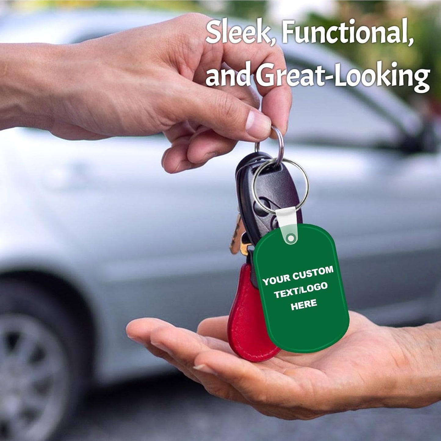 Custom Oval Soft Keychains 200 Pack, Personalized Logo, Text Bulk - Perfect for Tradeshows, Party Favors, Campaign Gifts - Customizable Key Tags