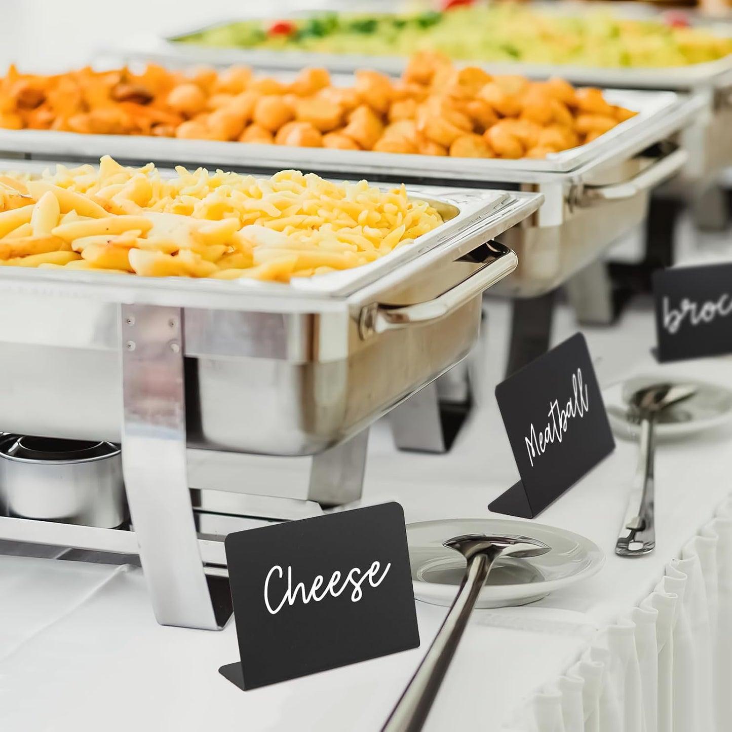 12 Pcs 4"x3" Mini Chalkboard Signs for Food, Reusable PVC Food Labels, Reserved Table Signs for Party Buffet, Birthdays, Bakery, Weddings Table Numbers, Buffet Display, Place Cards, Name Tag