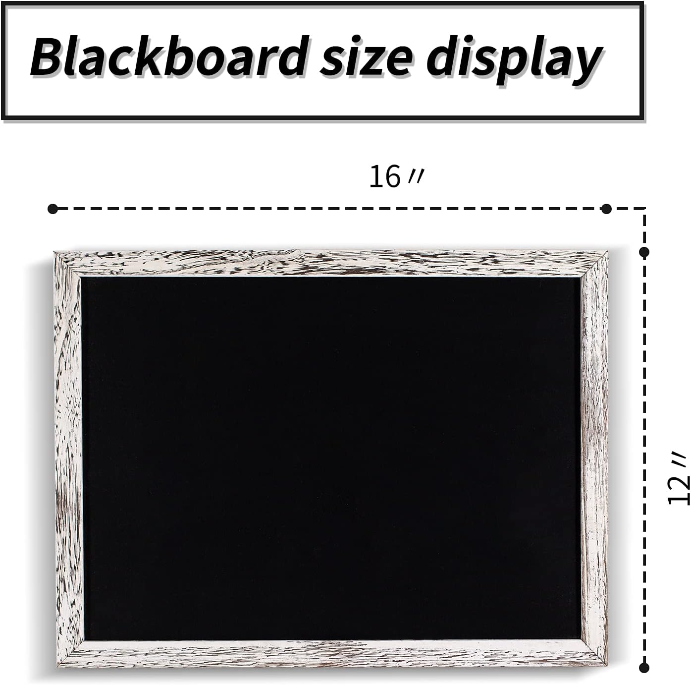 Chalkboard 12x16 inches, 3 Pack Non-Magnetic Blackboard, Rustic White Wooden Framed Chalkboards for Wedding, Kitchen and Home Decor