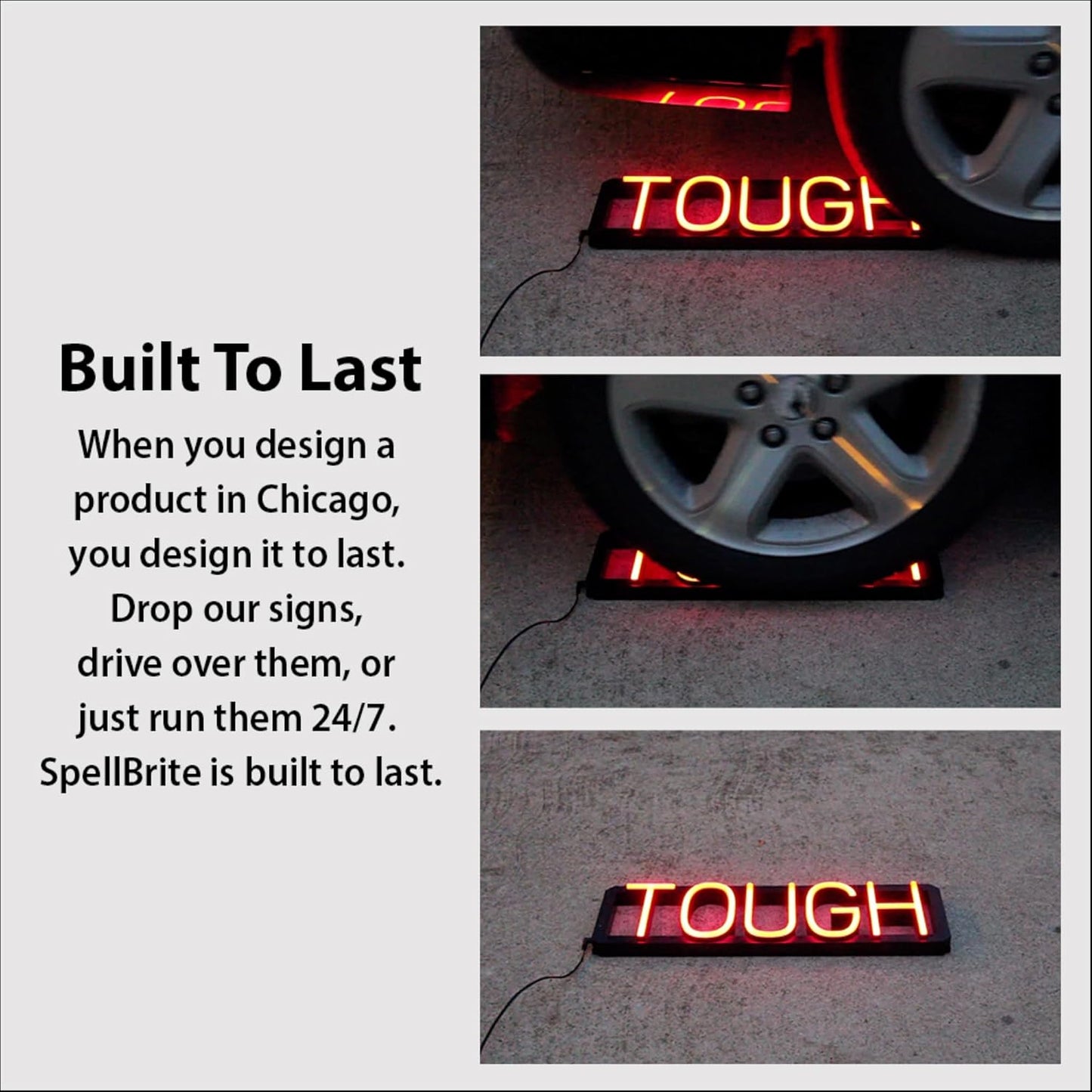 SpellBrite COLD BEER Sign | Beer-Related Sign with Neon Look, White LED Light Source | 16.8" x 15.0"