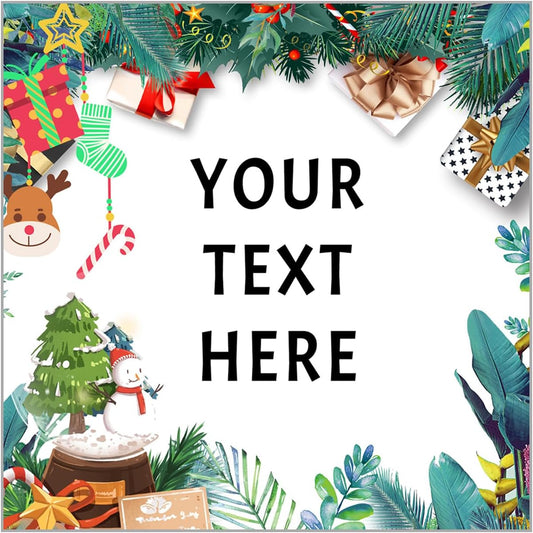 100-1000pcs Custom Stickers Merry Christmas Stickers Personalized Labels Adhesive Xmas Decorative Envelope Seals Stickers for Cards Gift Boxes(VSquare-4)