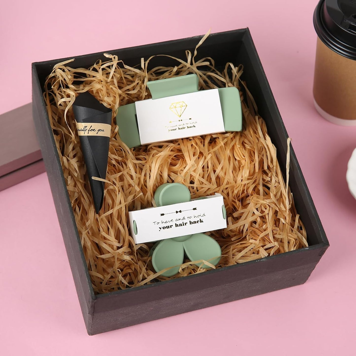 16pcs Bridesmaid Proposal Gifts 4.1inch square Matte Bachelorette Claw Clips Sunglasses set of 12 Girls Trendy Cute Hair Clips for Wedding Party Favors(16pcs Dusty Blue)