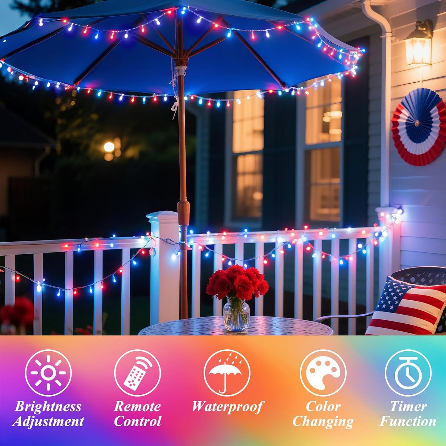 300 LED Color Changing Christmas Lights, 35 Colors 98FT String Lights Halloween Decorations, Waterproof Twinkle Fairy Light Clear Wire for Bedroom Indoor Outdoor Holiday Xmas Tree Wedding Party