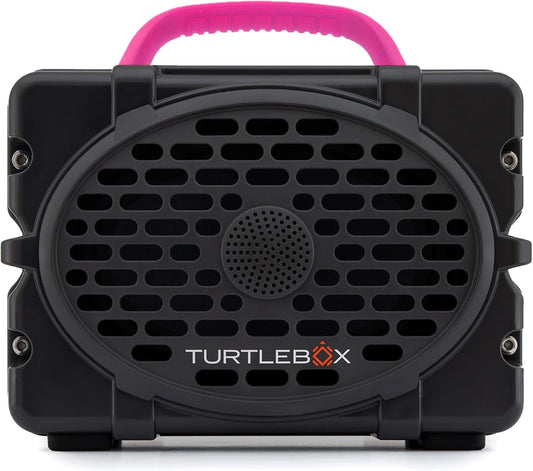 Turtlebox Original Gen 3: Portable Outdoor Bluetooth Speaker – Ultra-Loud (120dB), Waterproof (IP67), Rugged, Impact-Resistant, 3-Day Battery | Party Mode: Unlimited Pairing Stereo, Gray/Pink