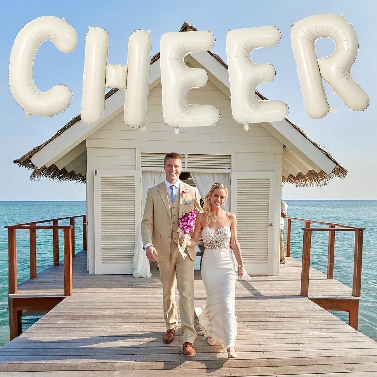 Cream Name Balloon Letters, Large Mylar Helium Alphabet D Custom Balloon Letter Beige Decor, 40 Inch Inflatable Sand White Letter D Foil Customize Balloons for Girls Birthday Party Decoration Supplies